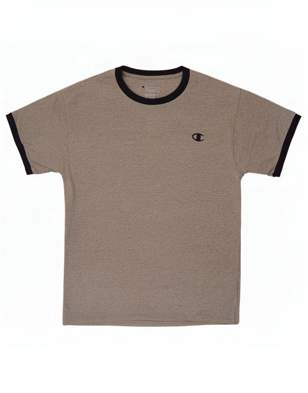 Champion Camiseta para hombre Top de algodón moteado gris medio