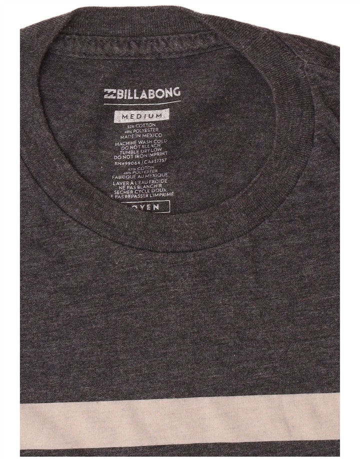 BILLABONG Camiseta gráfica para hombre Top de algodón gris medio