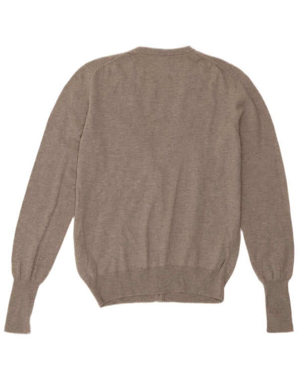 Fred Perry Suéter Cárdigan para Mujer UK 20 2XL Lana Gris