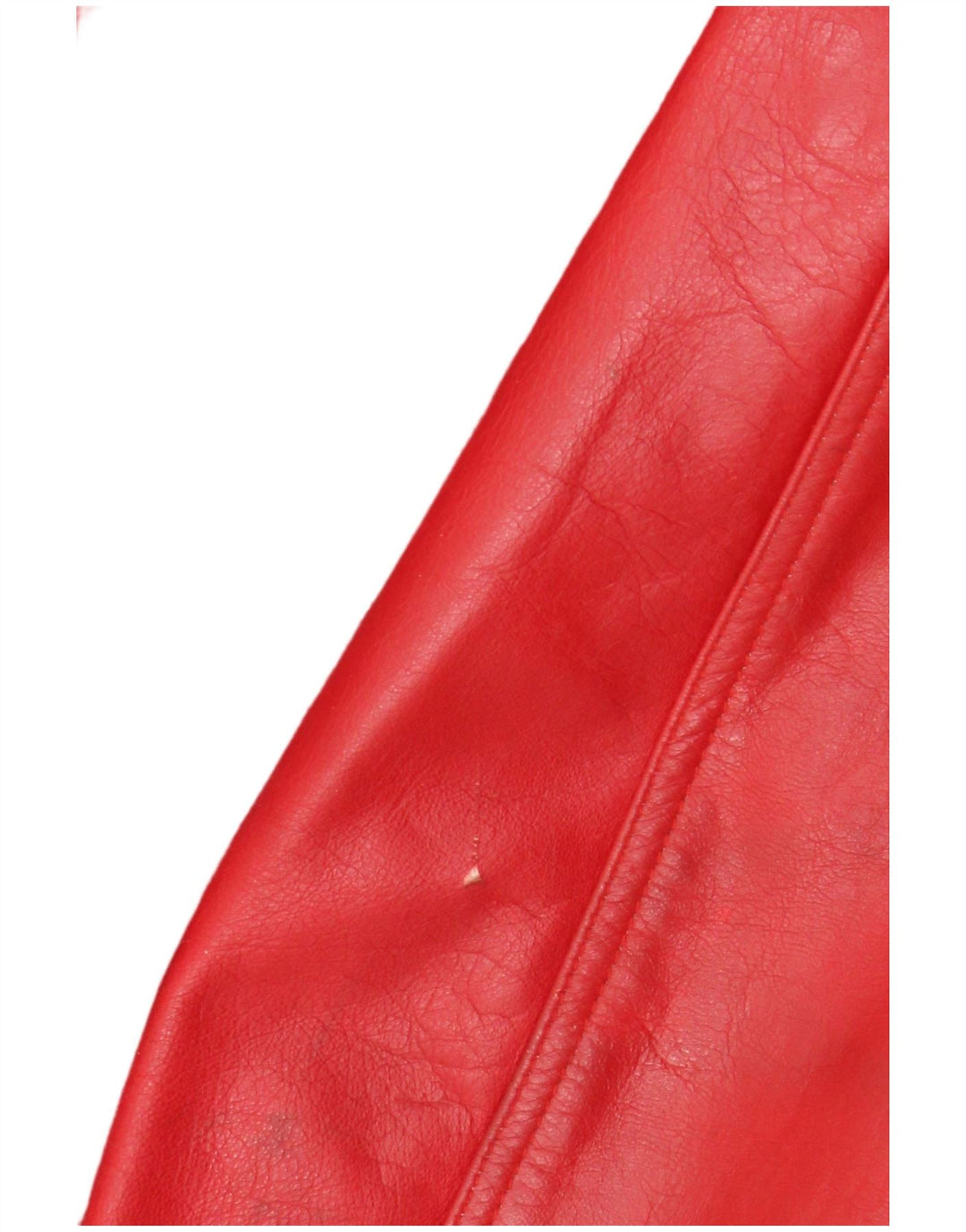 Stradivarius Womens Leather Jacket UK 14 Large Red Leather