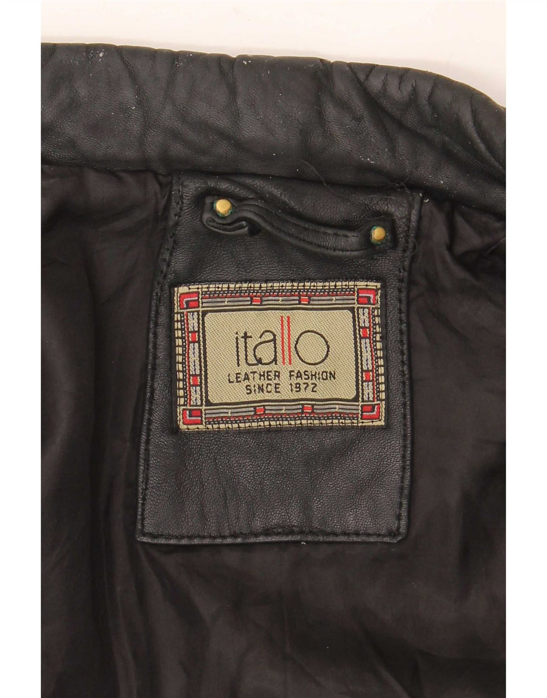 Italo Chaqueta de cuero para hombre Reino Unido 40 Grande Negro