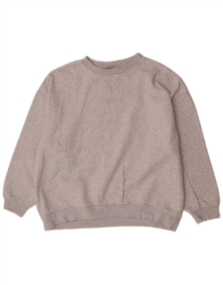 Adidas - Sudadera extragrande para mujer, talla 40, algodón gris grande