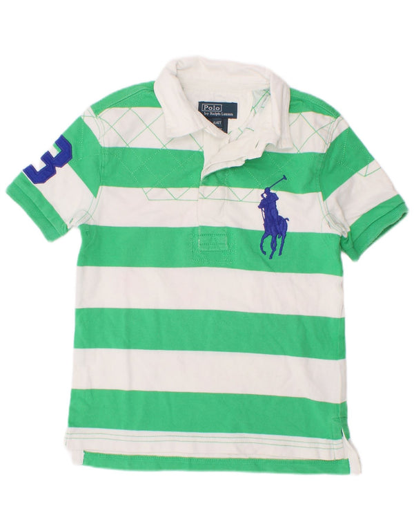 Polo Ralph Lauren Camiseta de rugby con gráfico para niño 3-4 años Algodón de rayas verdes