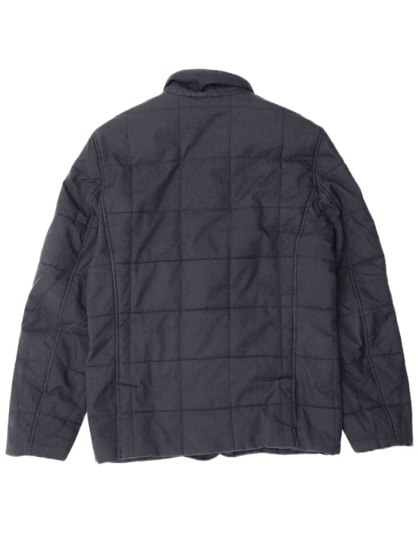 TED BAKER Chaqueta acolchada para hombre Talla 2 Pequeña Azul marino Espiga Clásica