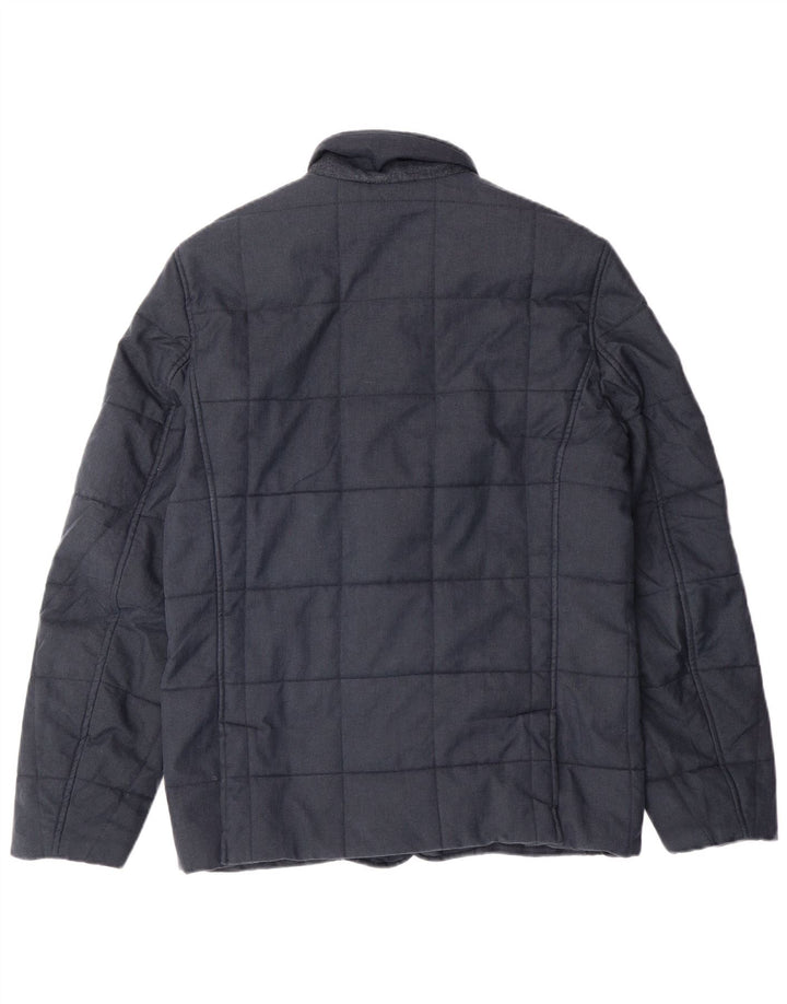 TED BAKER Chaqueta acolchada para hombre Talla 2 Pequeña Azul marino Espiga Clásica