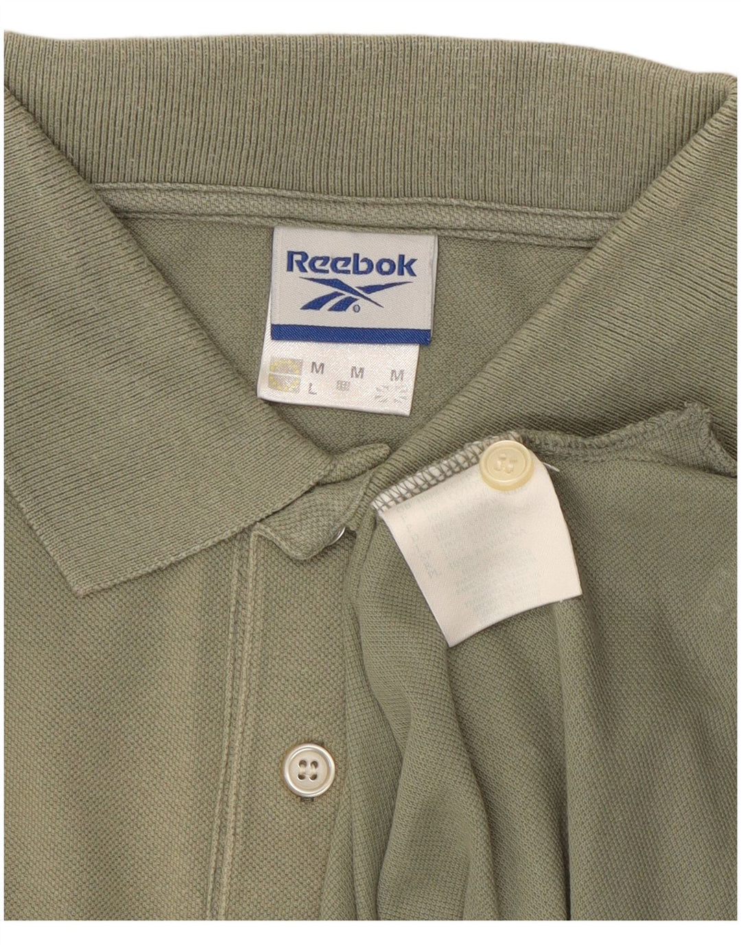 Polo Reebok Hombre Algodón Caqui Medio
