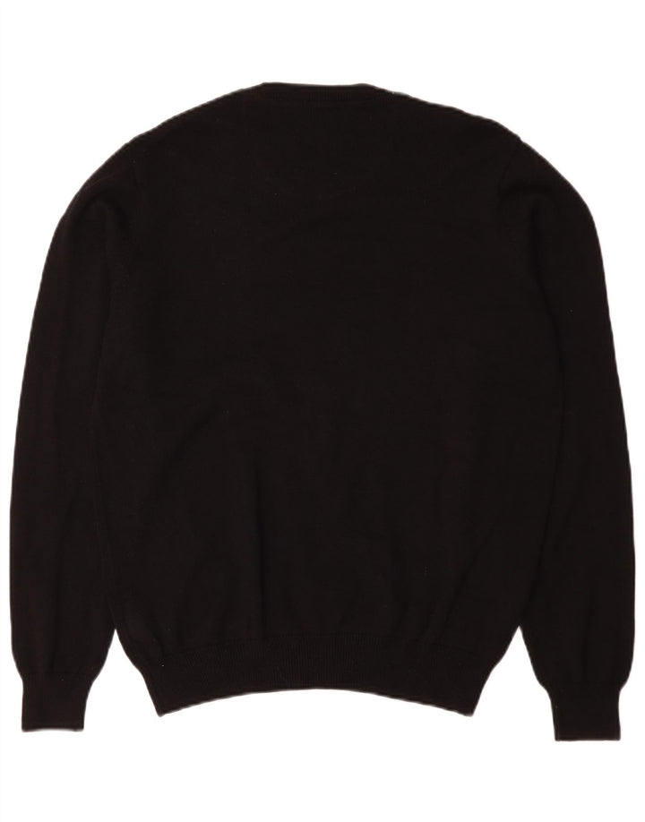 Marks & Spencer - Jersey de cuello redondo para hombre, talla mediana, algodón negro