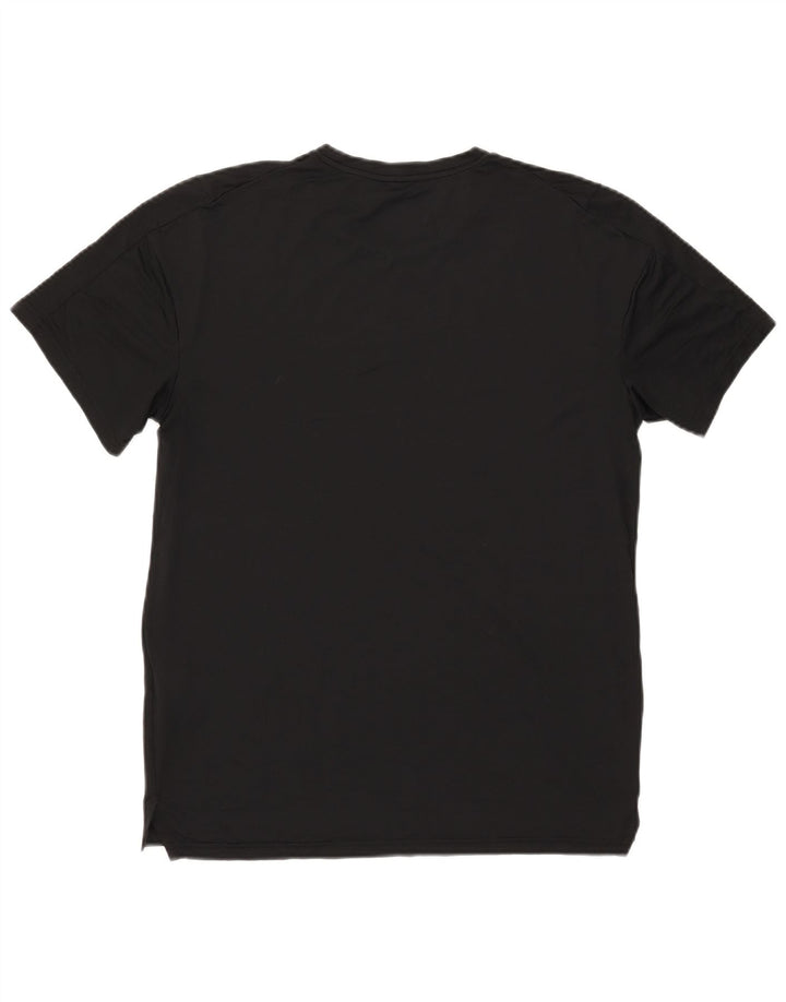 NIKE Camiseta Dri Fit Standard Fit para Hombre Top Pequeño Poliéster Negro