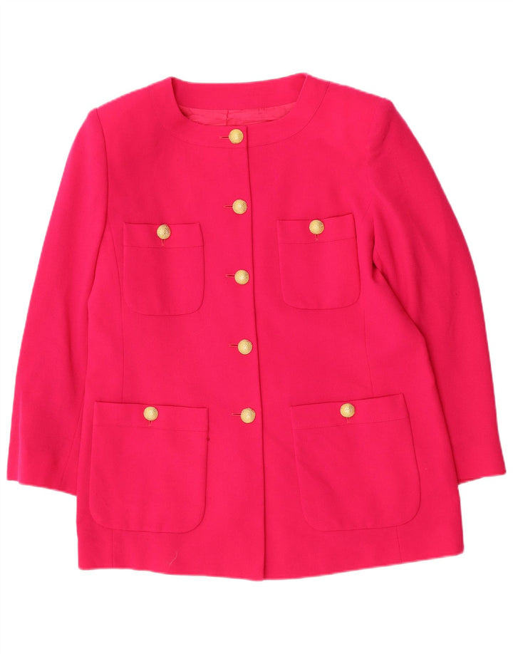 Marina Rinaldi Conjunto de falda de 2 piezas con 5 botones para mujer, talla 19, pequeña, W32, color rosa