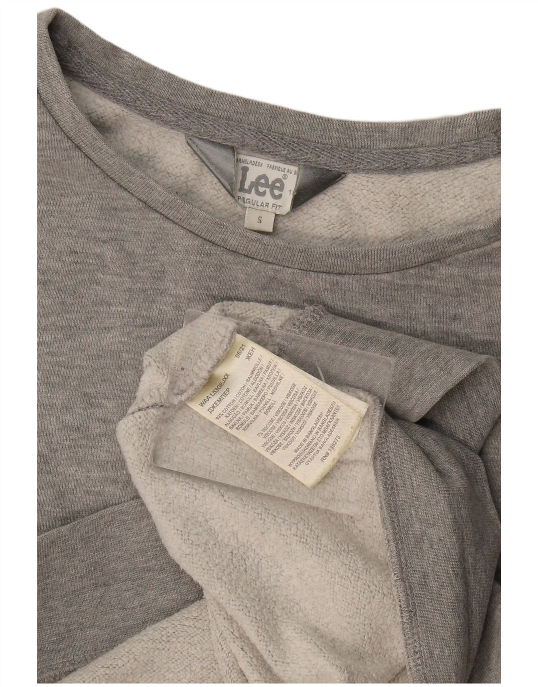 Lee - Sudadera extragrande para mujer, ajuste regular, talla 40, talla pequeña, algodón gris