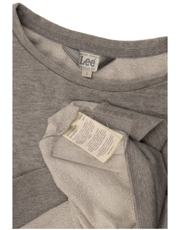 Lee - Sudadera extragrande para mujer, ajuste regular, talla 40, talla pequeña, algodón gris