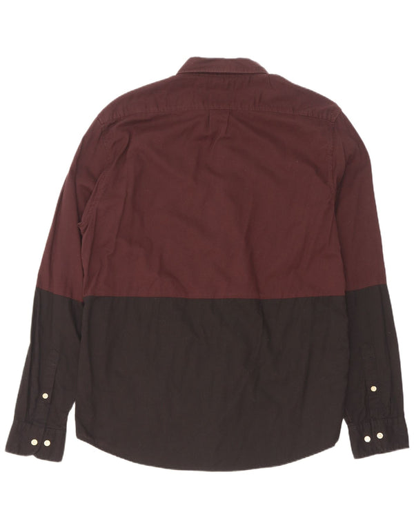 Lee Camisa Regular Fit para Hombre XL Algodón Color Block Burdeos