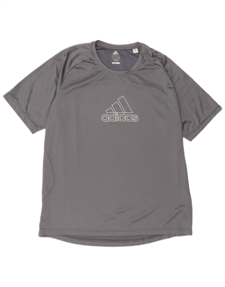 Adidas Hombre Camiseta Gráfica Top XL Gris Poliéster