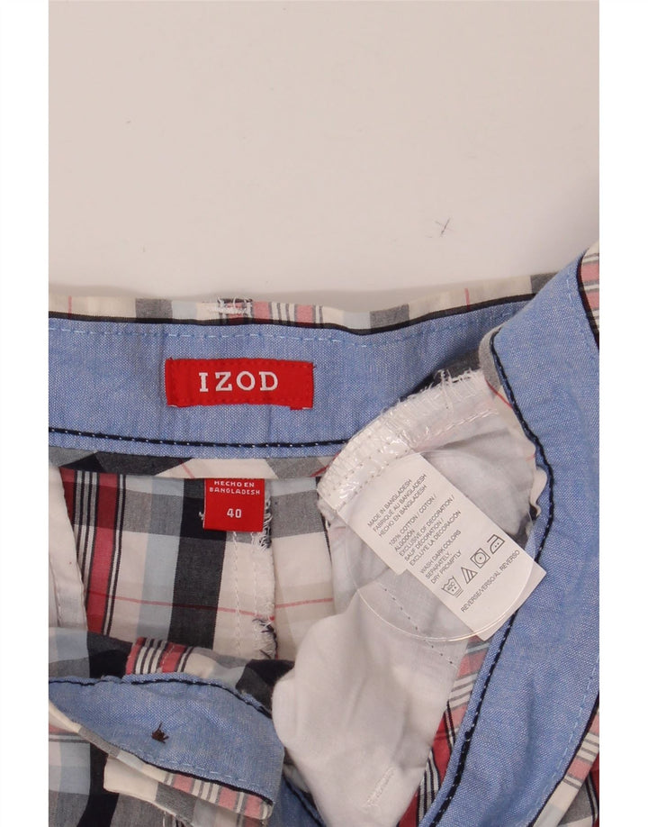 IZOD Mens Chino Shorts W40 XL Multicoloured Check Cotton Vintage Izod and Second-Hand Izod from Messina Hembry 