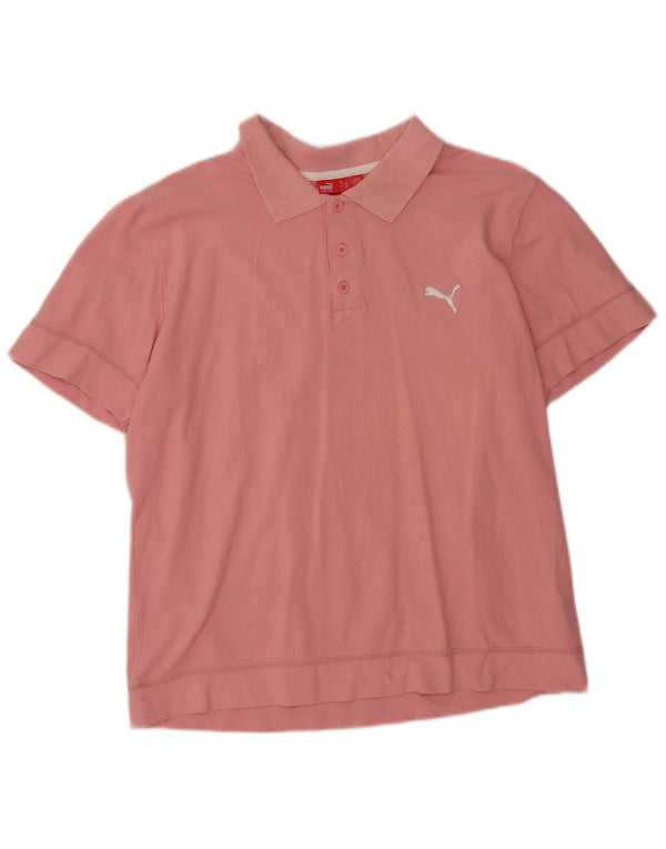Polo Puma Hombre De Algodón Rosa Medio
