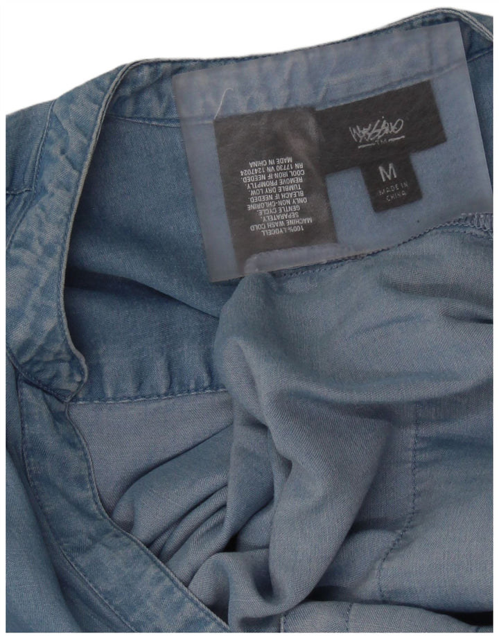 Mossimo Mono corto sin mangas para mujer UK 42 Lyocell azul mediano