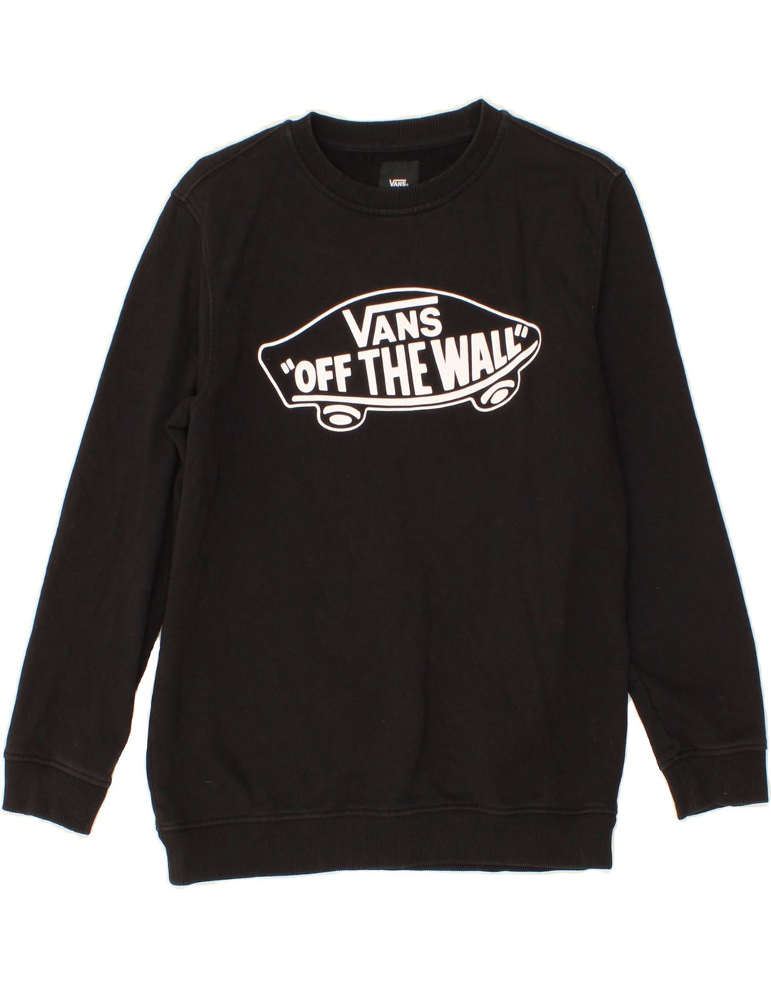 VANS Sudadera con gráfico para niños, jersey, 12-13 años, grande, negro