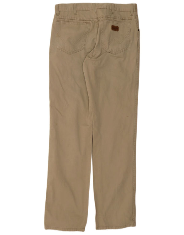 Wrangler Pantalones Casuales Rectos Para Hombre W34 L34 Algodón Beige
