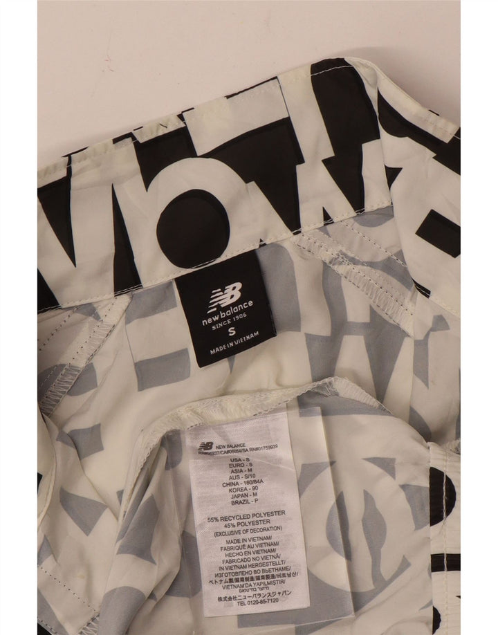 New Balance Chaqueta Bomber Extragrande con Estampado para Mujer UK 10 Small White