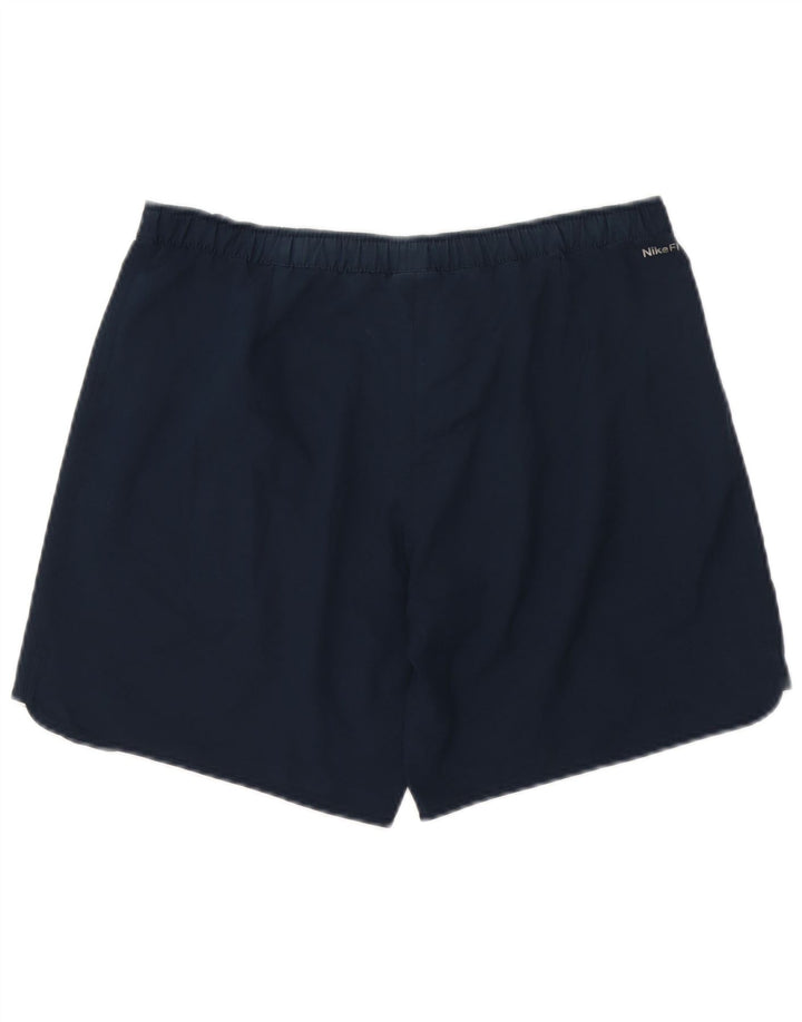 Nike - Pantalones cortos casuales para mujer, talla pequeña W27, poliéster azul marino