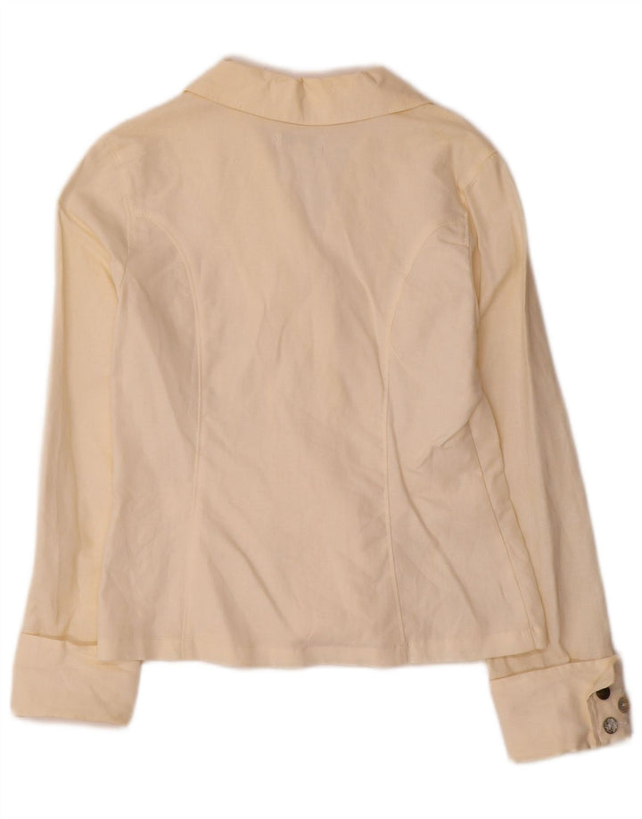 Kookai Chaqueta Blazer de 3 Botones para Niñas 11-12 Años Lino Blanco Roto