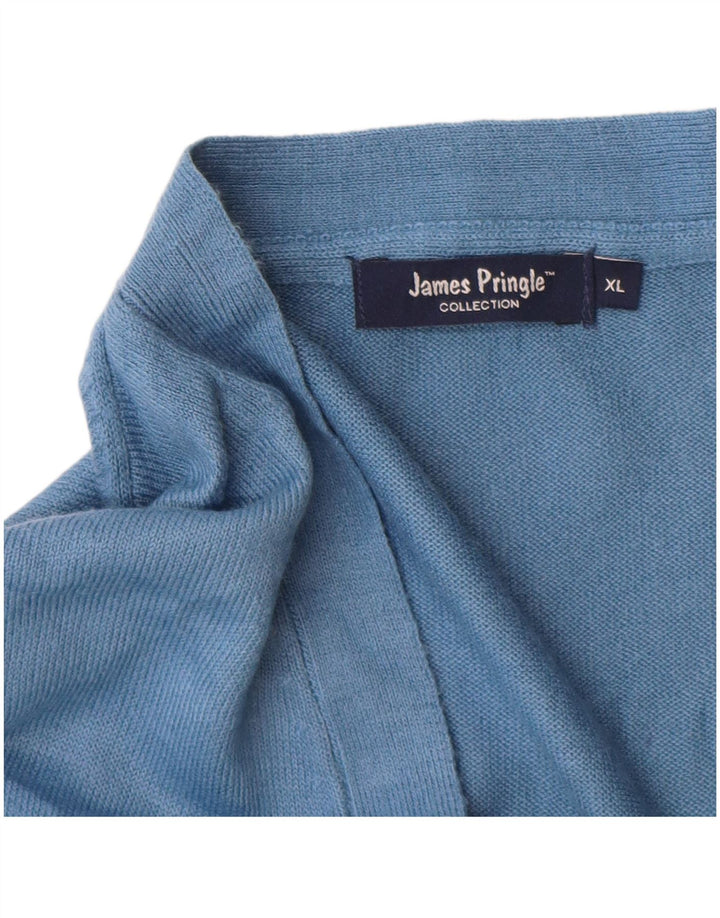 James Pringle Suéter tipo cárdigan para hombre XL Azul