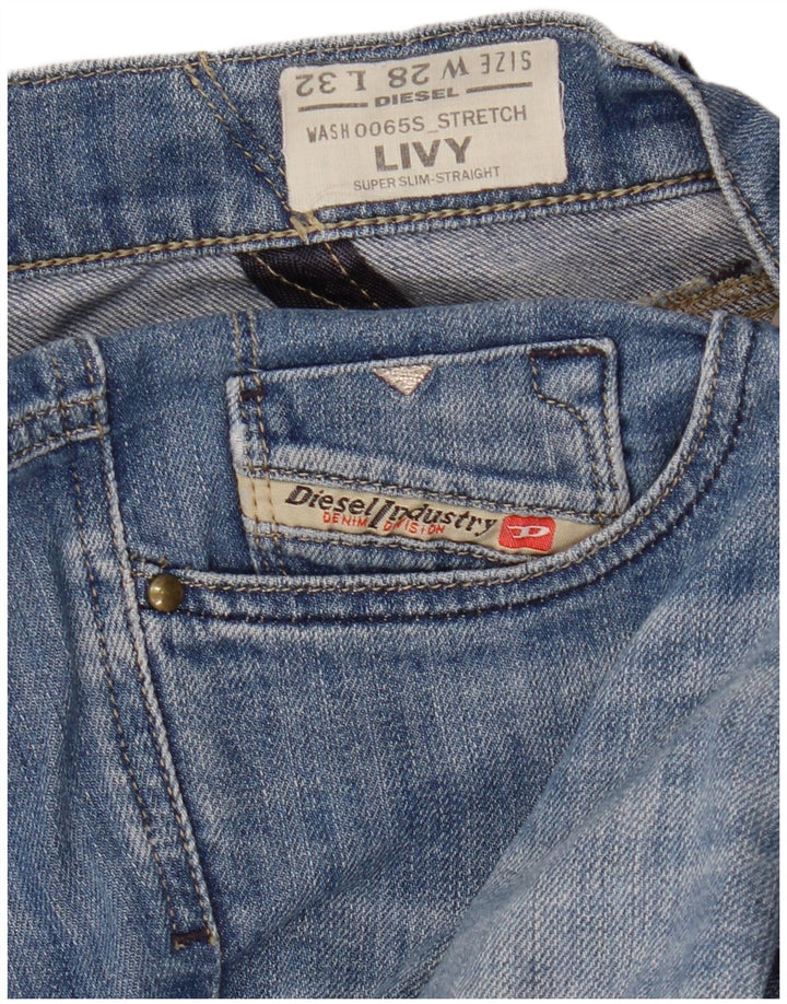 DIESEL Vaqueros Livy Super Slim Rectos W28 L32 Algodón Azul Mujer