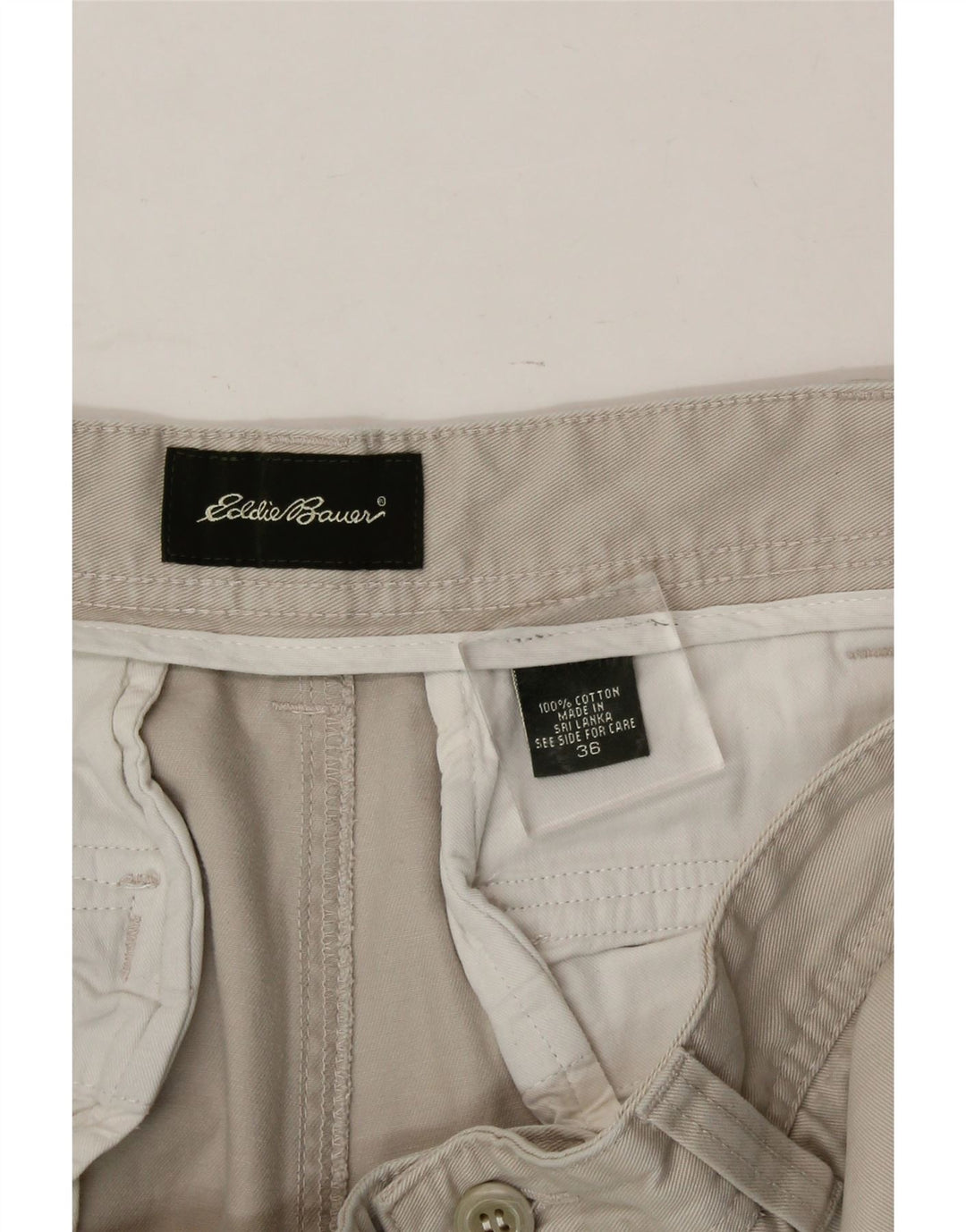 EDDIE BAUER Mens Cargo Shorts W36 Large Beige Cotton Vintage Eddie Bauer and Second-Hand Eddie Bauer from Messina Hembry 