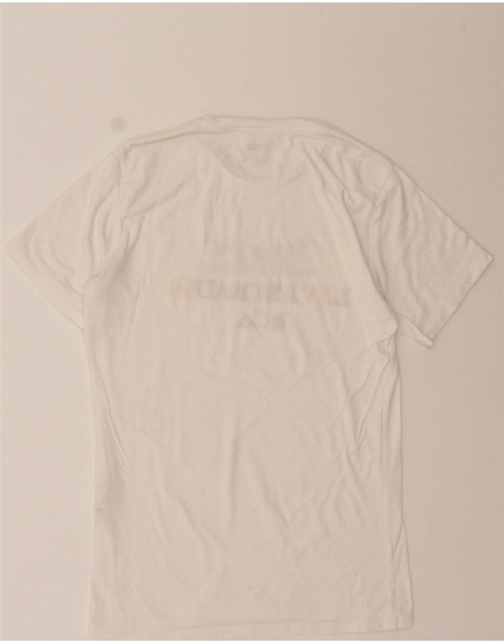 LEVI'S Mens Graphic T-Shirt Top Small White Vintage Levi's and Second-Hand Levi's from Messina Hembry 