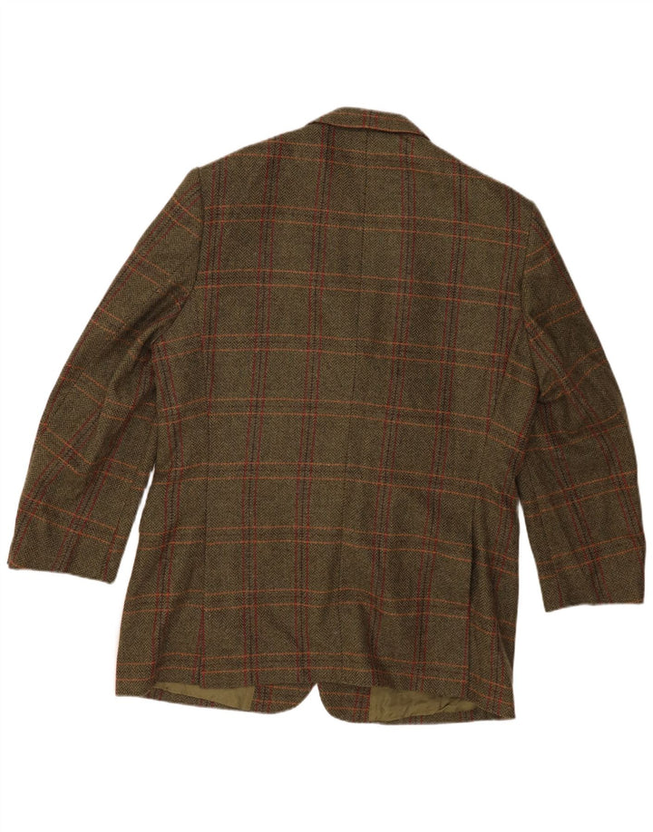 John Hanly&Co Ltd Chaqueta tipo blazer de 3 botones para hombre IT 54 2XL Caqui Check