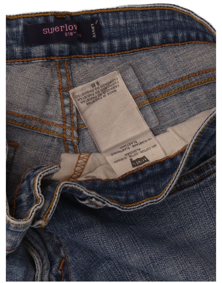 Levi's Jeans 518 Super Low Bootcut para mujer US 9 Medium W30 L31 Algodón azul