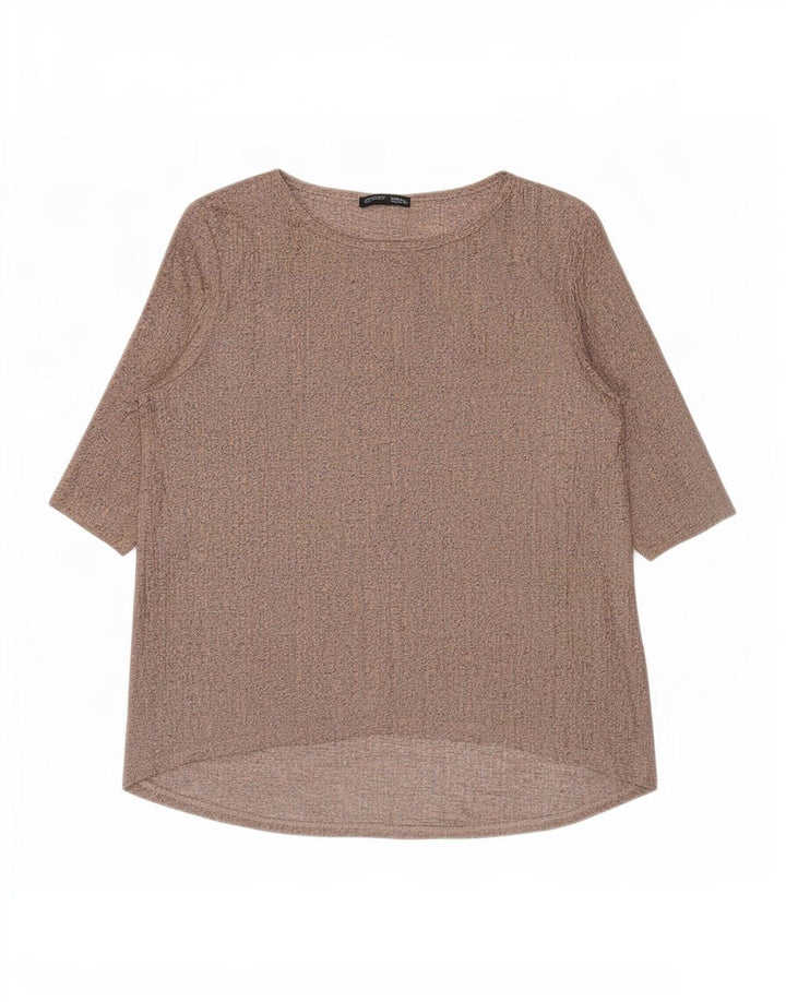Zara Mujer Top Manga 3/4 UK 10 Small Rosa