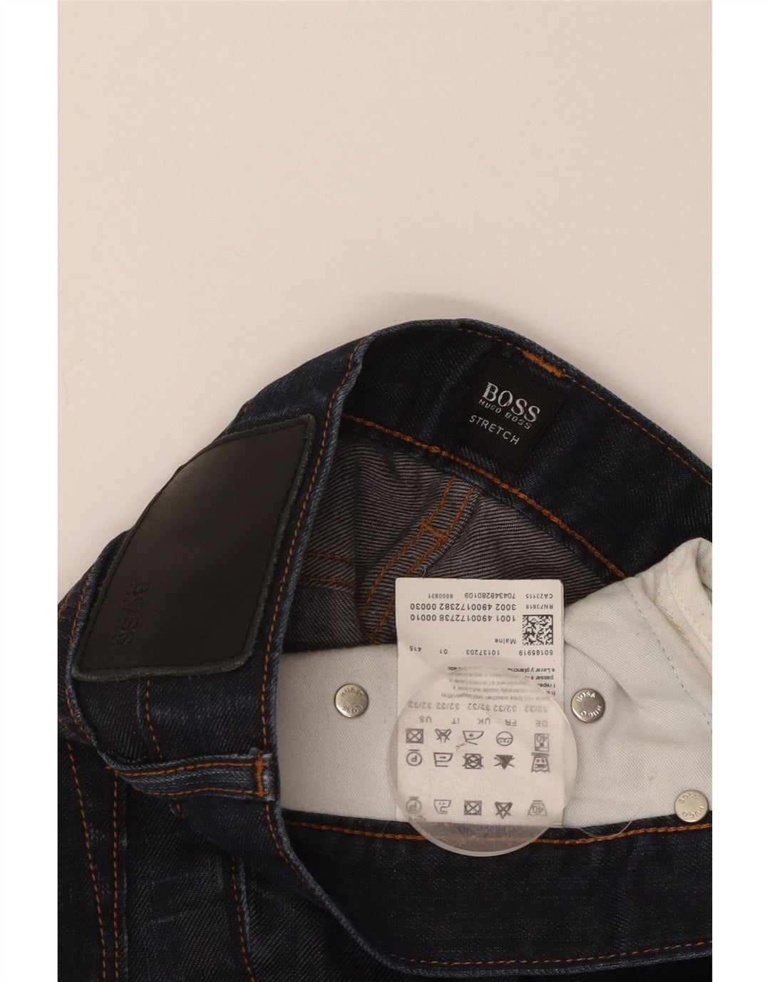 Hugo Boss Jeans rectos para hombre Talla 32 W32 L32 Algodón azul marino