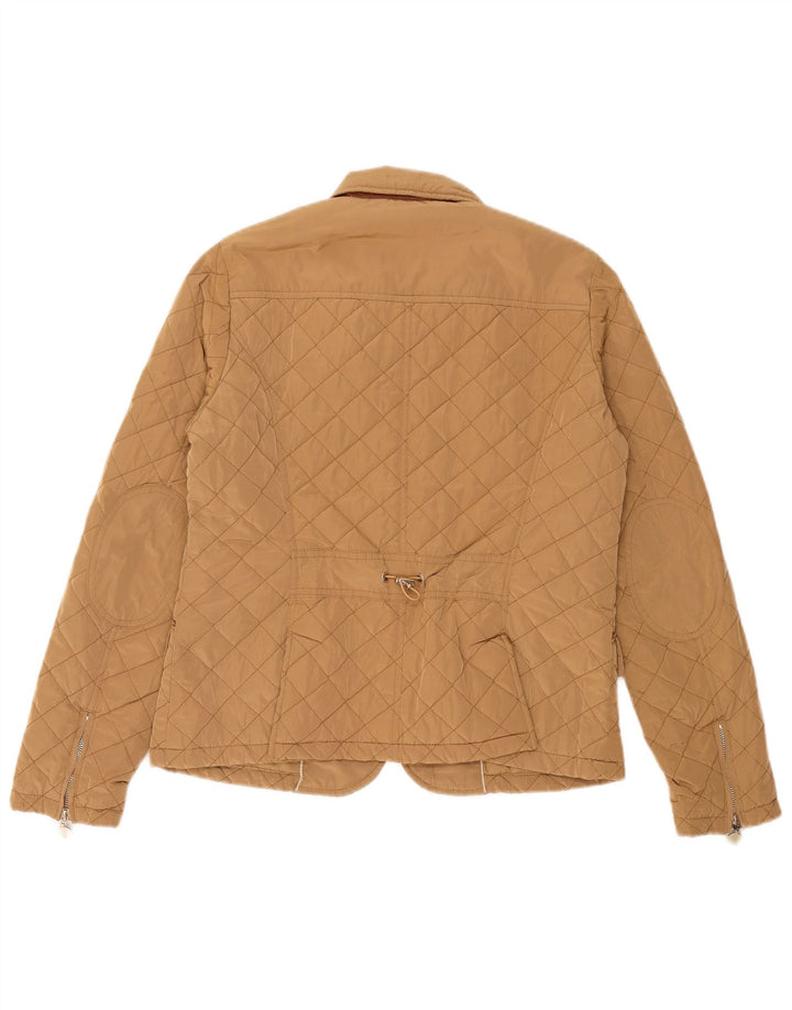 Chaqueta acolchada Massimo Dutti para mujer UK 44 Large Beige Poliéster