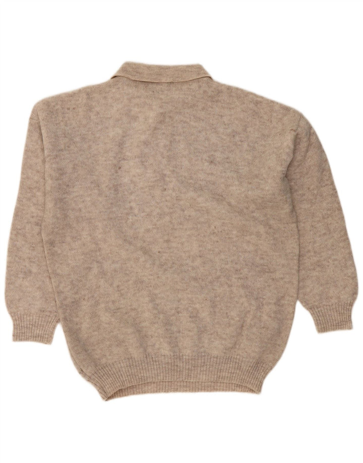 ICELAND Jersey tipo polo para hombre IT 52 Large Grey Fair Isle