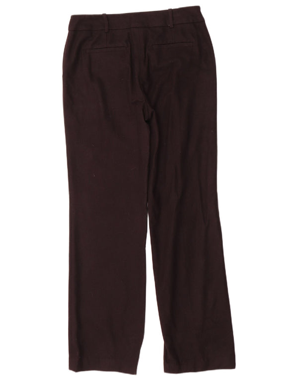 Pantalones chinos rectos para mujer Jigsaw UK 10 Small W28 L31 Lana negra