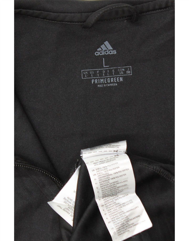 Adidas Hombre Aeroready Chándal Top Chaqueta Grande Poliéster Negro