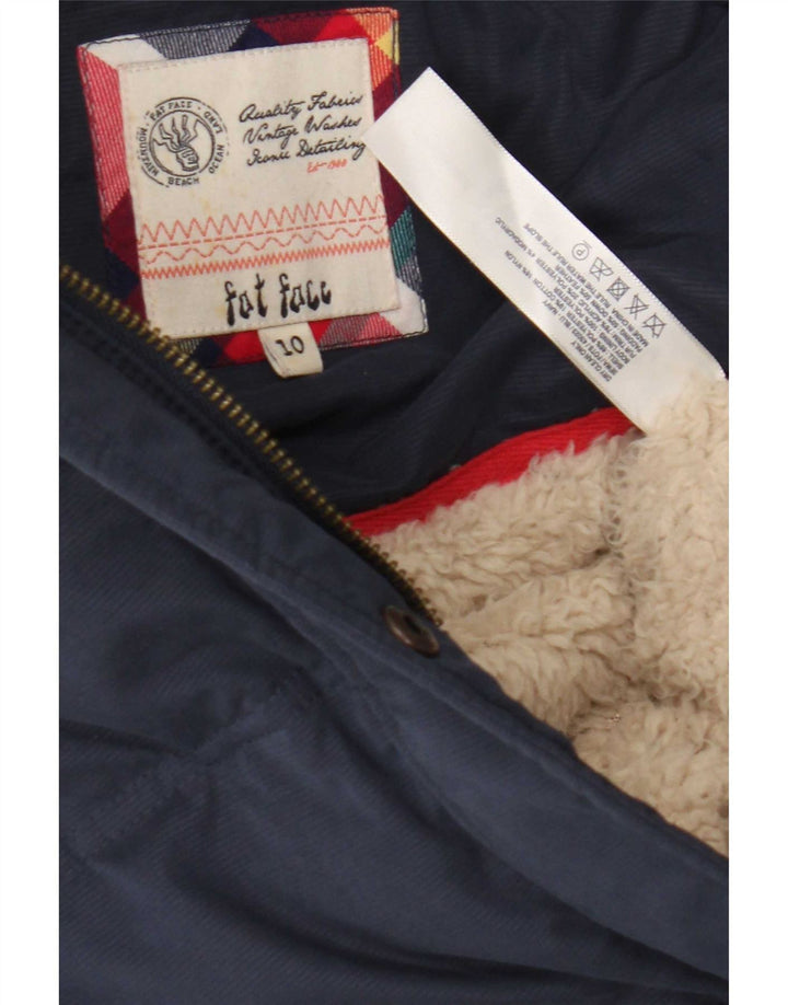 Chaleco acolchado con capucha para mujer Fat Face UK 40 Small Poliéster azul