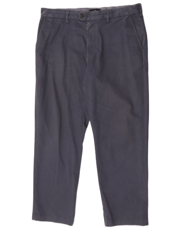 Marks & Spencer Pantalón de traje recto azul Harbor para hombre W36 L29 Azul marino