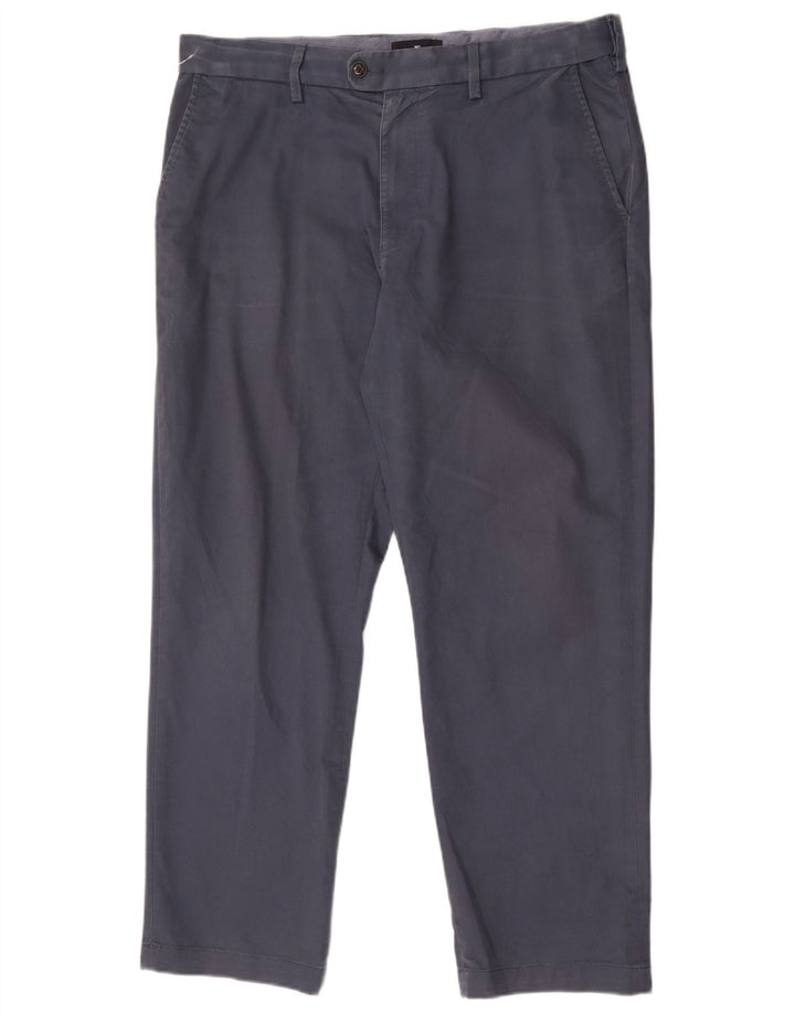 Marks & Spencer Pantalón de traje recto azul Harbor para hombre W36 L29 Azul marino