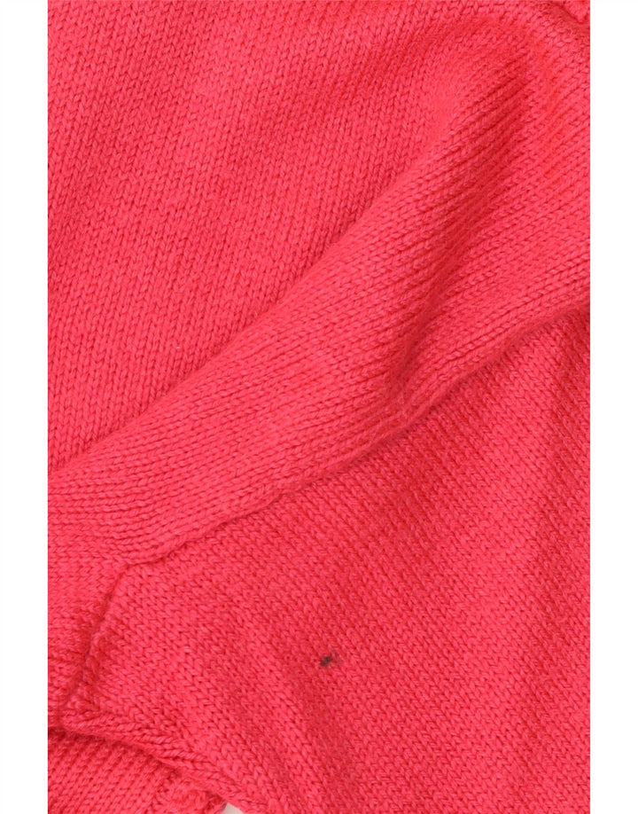 Vintage mujer oversize roll cuello jersey suéter Reino Unido 16 rosa grande