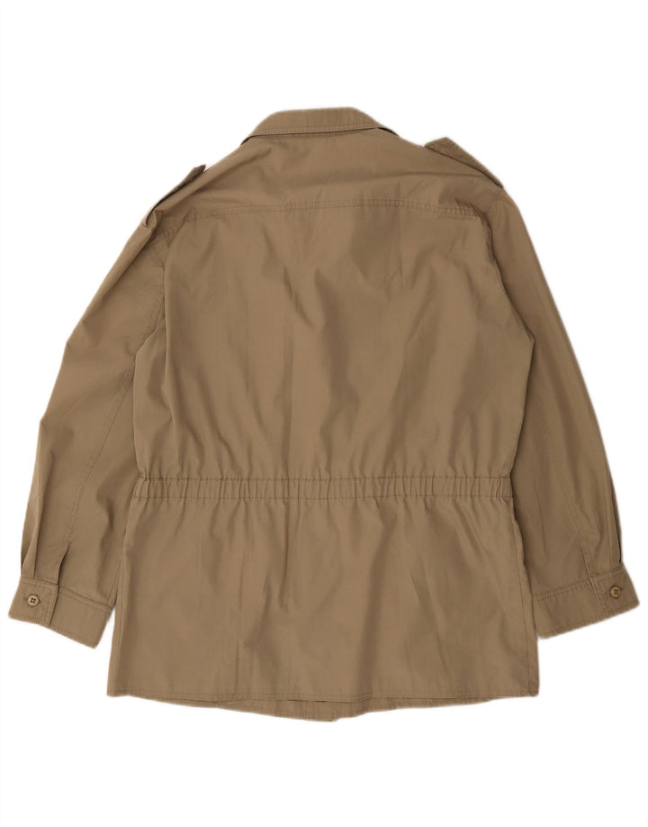 Vintage hombres militar chaqueta utilitaria Reino Unido 38 medio beige