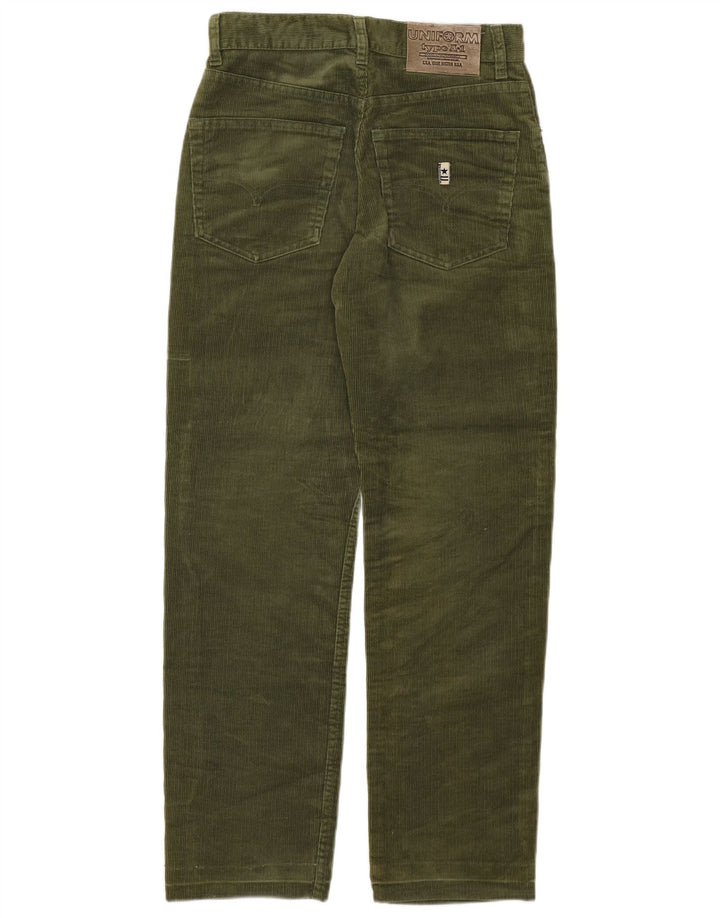 UNIFORM Pantalón recto de pana para mujer W29 L28 Algodón caqui