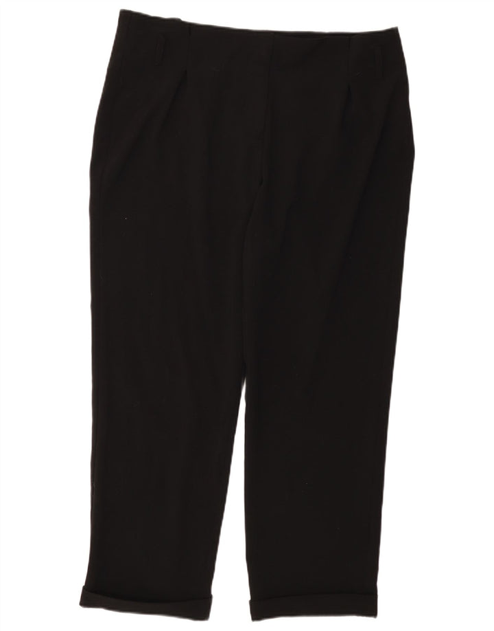 CALVIN KLEIN Pantalones cortos rectos para mujer US 12 Large W36 L26 Negro