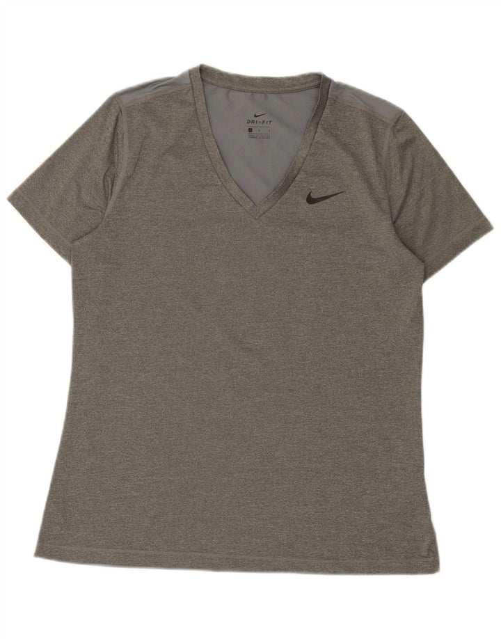 Camiseta Nike Dri Fit para mujer Reino Unido 14 Grande Gris Poliéster