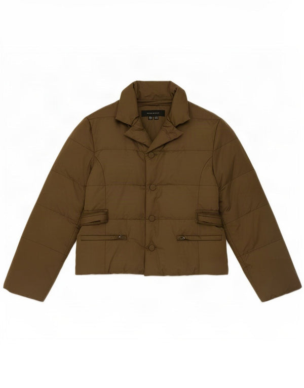 Zara Mujer Chaqueta Acolchada ES 40 XL Nylon Caqui