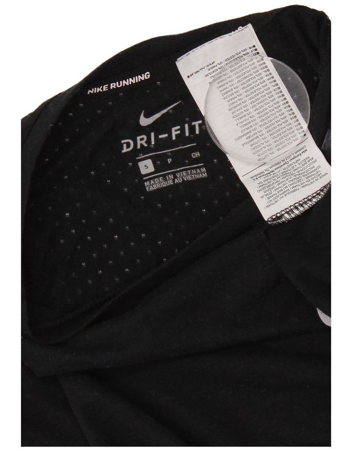 Nike - Camiseta para correr para hombre, talla pequeña, poliéster negro