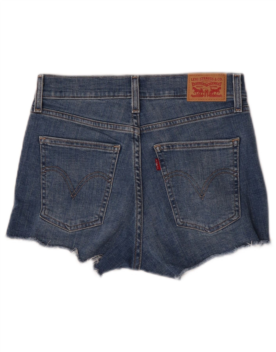 Levi's Shorts De Mezclilla Desgastados Para Mujer W26 Small Blue