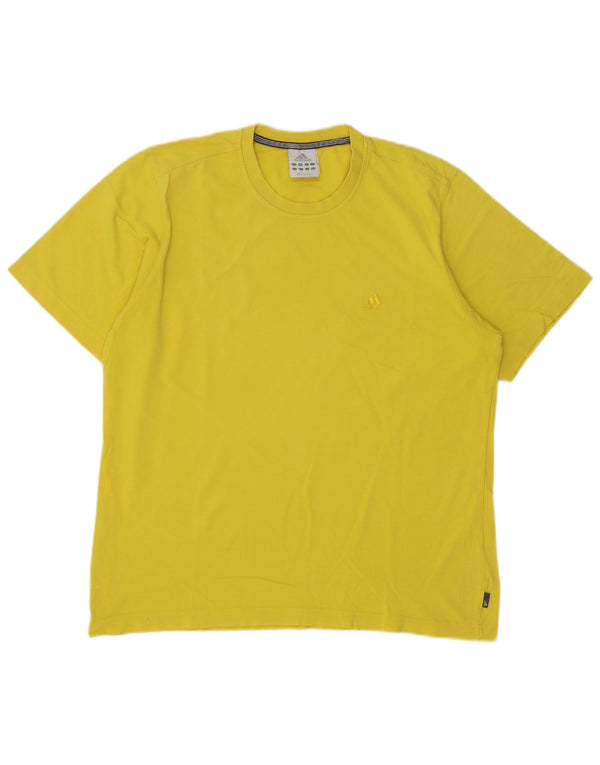 Adidas - Camiseta para hombre, talla grande, algodón amarillo