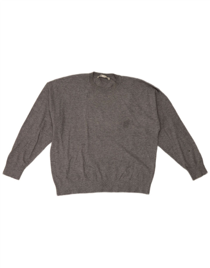 Zara Hombre Jersey Cuello Redondo Jersey Small Viscosa Gris